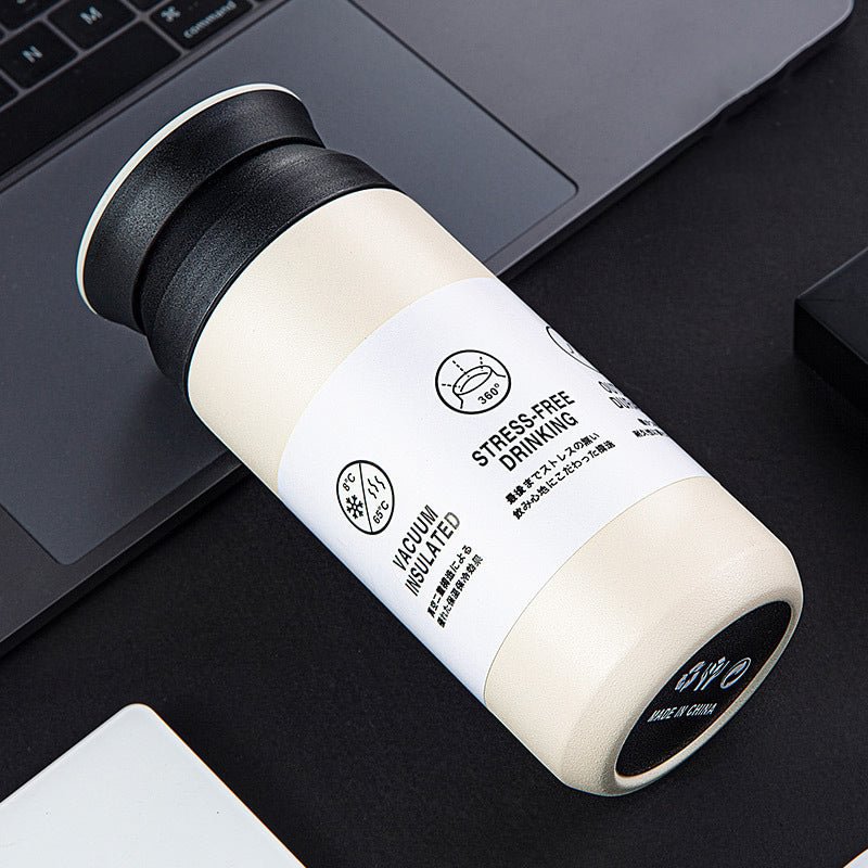 Coffee Cups-Matte-Black And White Tumbler