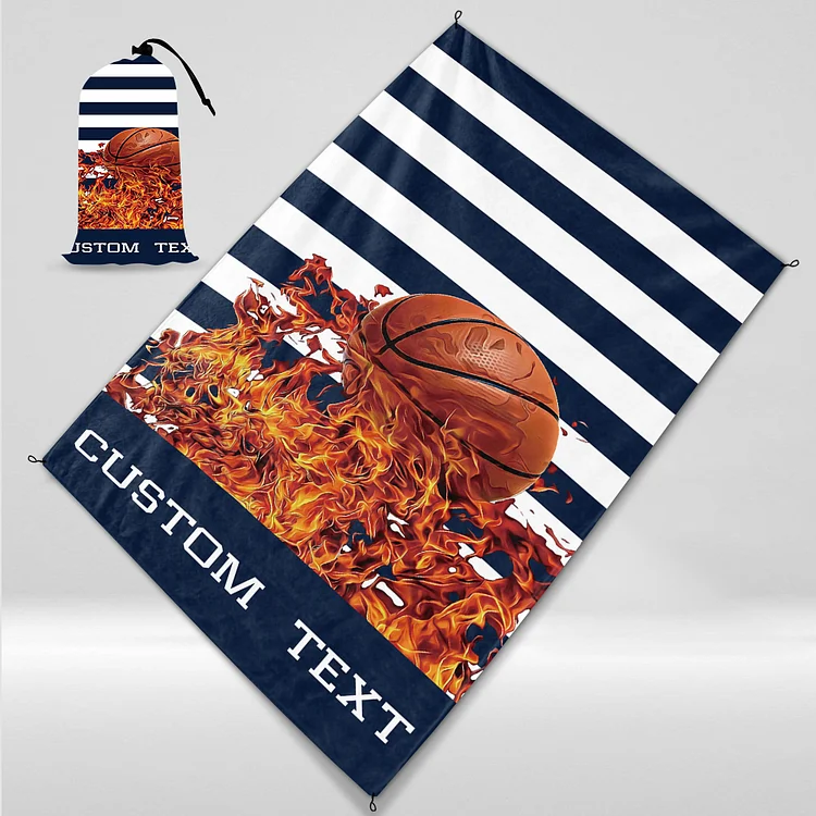 Personalized Basketball Outdoor Beach Mat, Picnic Mat|32