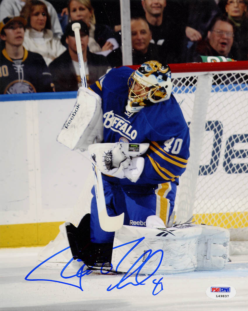 Patrick Lalime SIGNED 8x10 Photo Poster painting Buffalo Sabres PSA/DNA AUTOGRAPHED