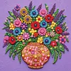Framed Purple Vase -  DIY Button Art Painting Kit for Creativity DIY Pearl Dot Crafts for Gift Home Wall Decor 30*30CM