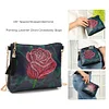 DIY Rose Special Shaped Diamond Painting Women Leather Chain Crossbody Bags