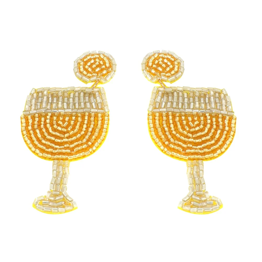 Dvacaman Bohemian Colourful Weave Beaded Flower Statement Drop Earrings Women Ethnic Handmade Seed Beads Dangle Earrings Jewelry