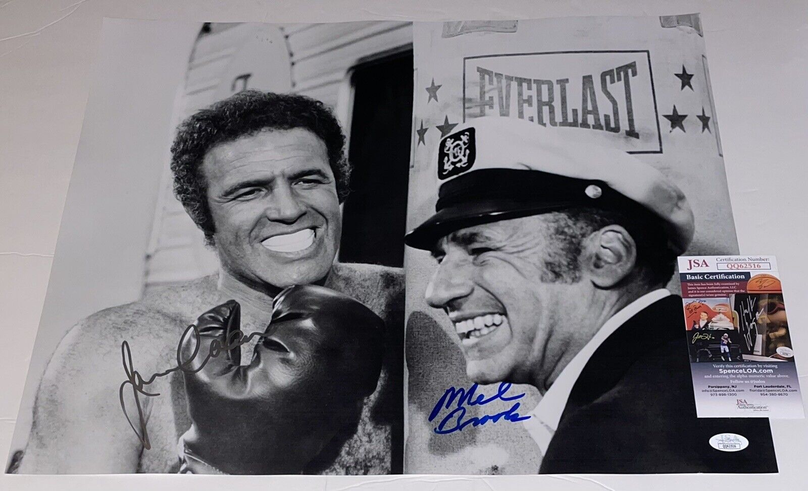 Mel Brooks James Caan Signed 16x20 Silent Movie Authentic Autograph JSA COA