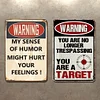 2pcs - Warning - Vintage Metal Signs(12*16Inch) - Warning