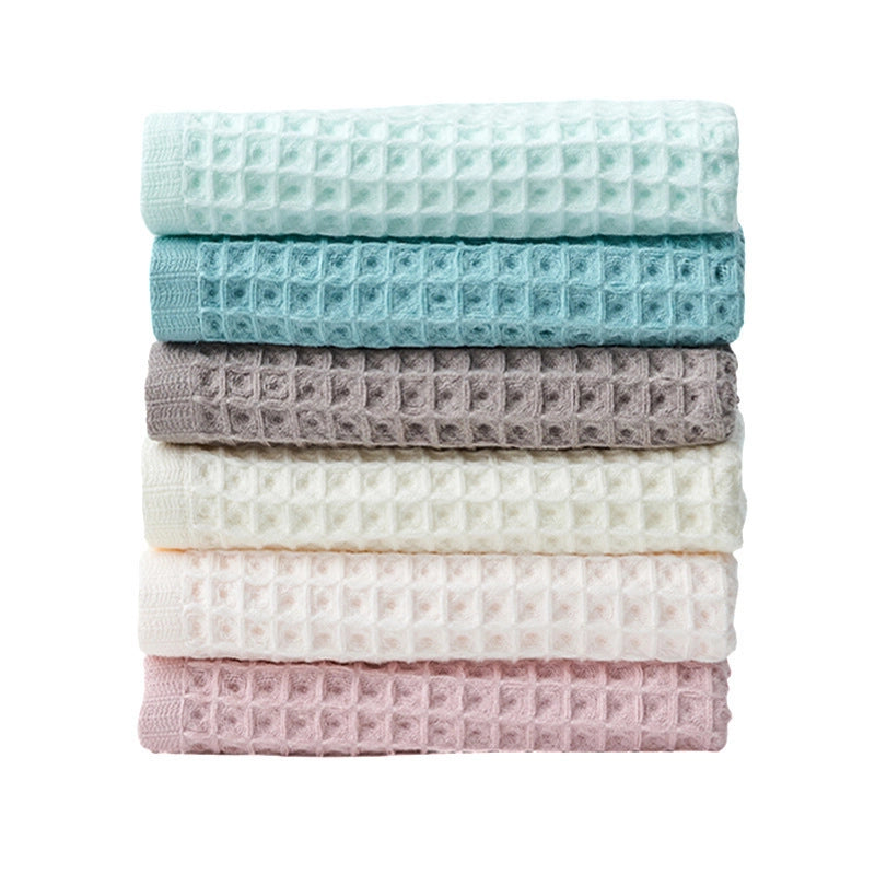 Cotton Love Pure Cotton Waffle Square Towel 40 Strands Waffle Square Towel Bath Towel Plain Square Towel