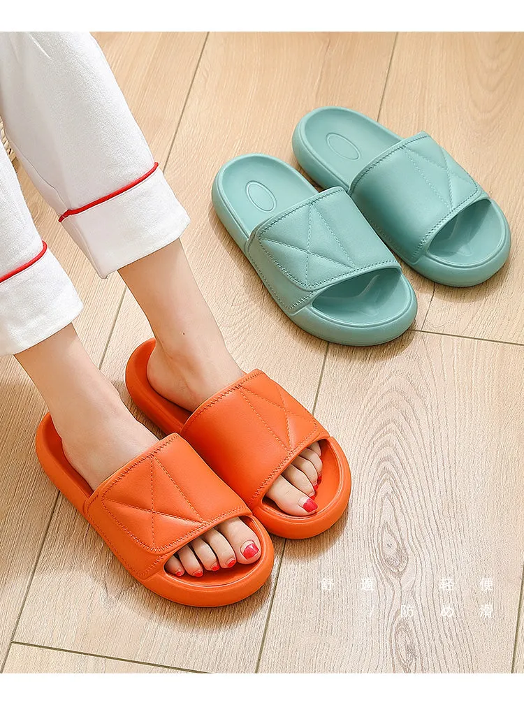 Men's Slippers Large Size 48 49 Summer  Size Household Indoor Bath Antiskid Soft Thick Bottom Cool Slippers For Men