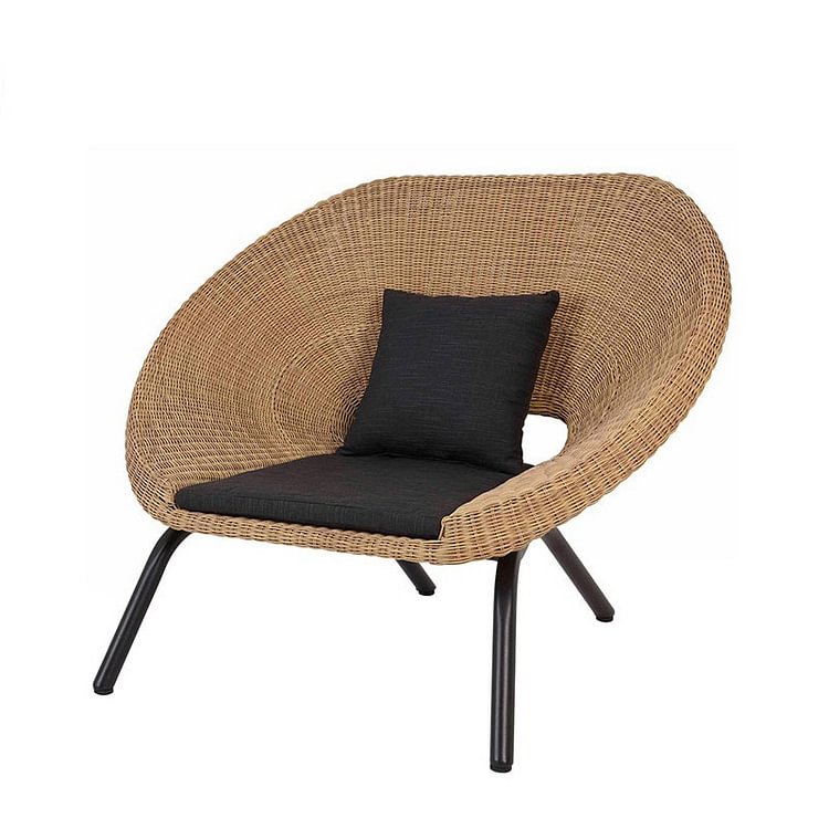 Homemys Outdoor Creative Rattan Chair Sofa, Small Coffee Table