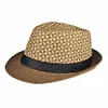 Gioiacombo&trade; Cappello di paglia parasole da esterno da uomo di mezza et&agrave; e anziani in lino