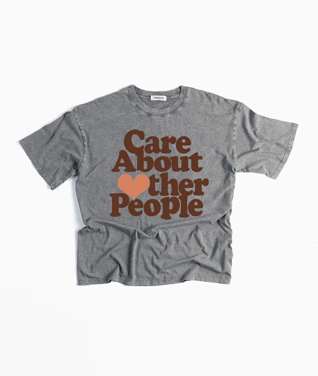 Care About Other People Acid Wash T-shirt