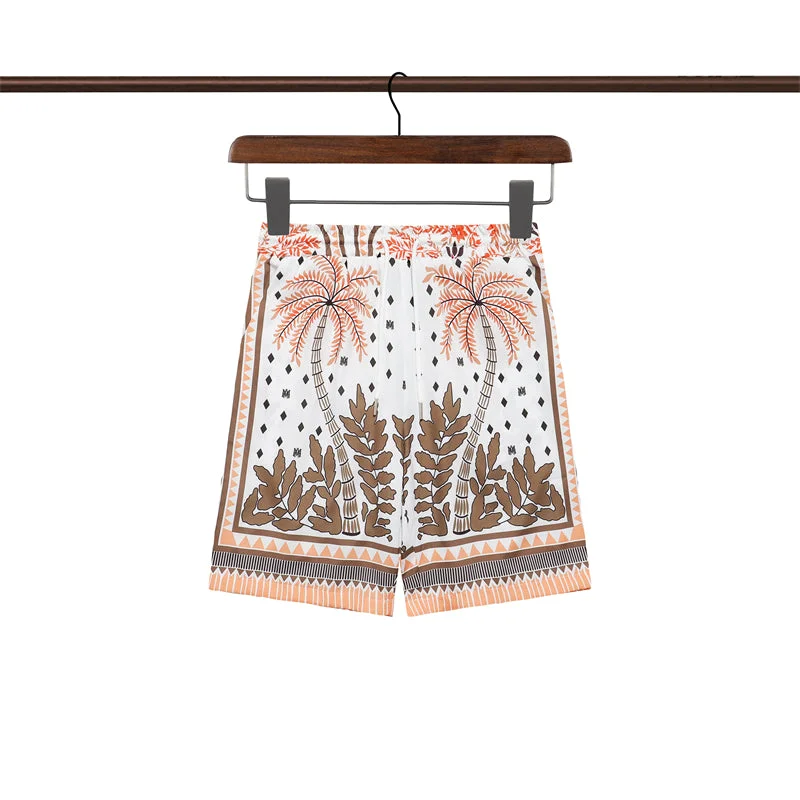 AMIRI 2023 new silk short-sleeved shirt