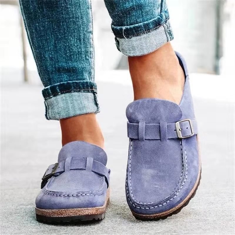jellipops women casual comfy leather slip on sandals