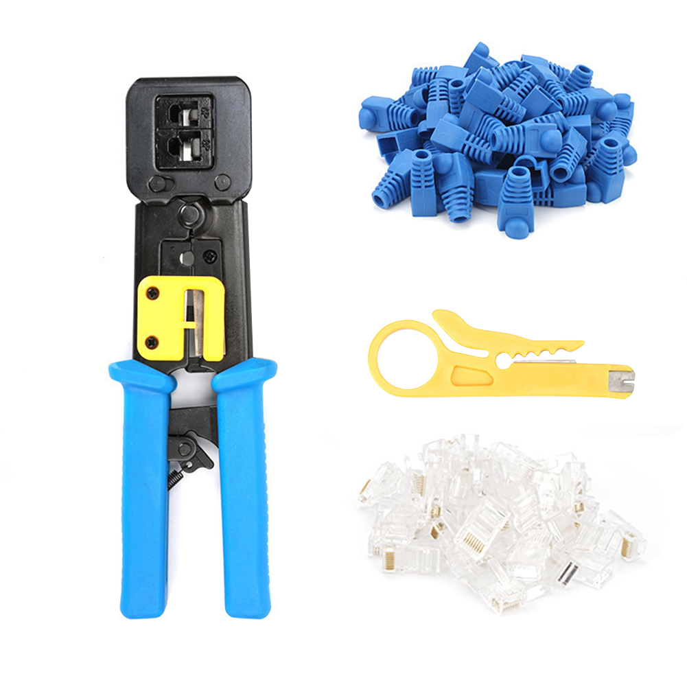 

3764 Network Cutter Crimper Wire Stripper Pliers Set for Electrician Blue, 501 Original