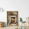 Christmas Fireplace-11CT Stamped Cross Stitch 40*53cm/15.75*20.87in tapestrymarket
