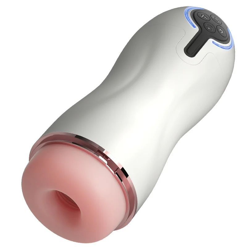Real Voice Heating Sucking And Vibrating Clip Masturbation Cup - Rose Toy