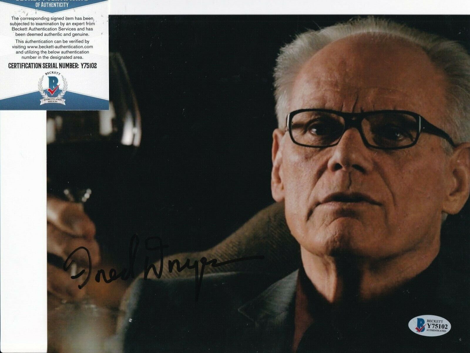 FRED DRYER signed (CHEERS) Dave Richards autograph 8X10 Photo Poster painting BECKETT BAS Y75102