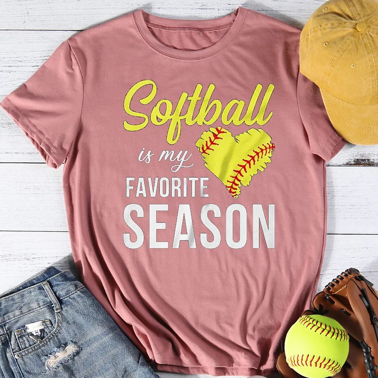AL™ Softball is My Favorite Season T-shirt Tee -01274-Annaletters