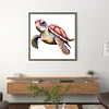 >SALE<Full Embroidery Eco-cotton Thread 14CT Printed Sea Turtle Cross Stitch 40x40cm