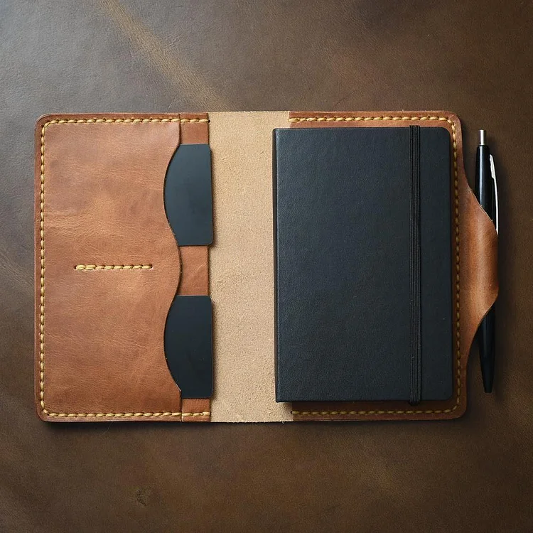 Moleskine Pocket Leather Journal - English Tan