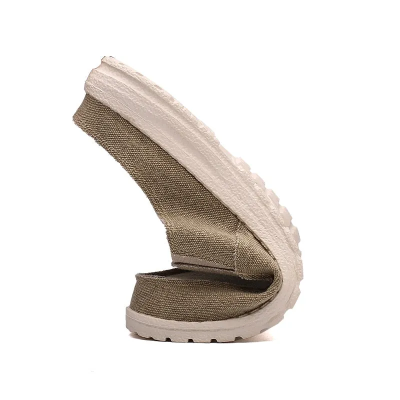 Nine o'clock Canvas Men's Mules Super Light Casual Half Shoes for Men Non-Leather Male Canvas Flats Half Slipper Plus Size 39-48