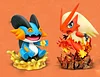 Little Fatty Series Blaziken & Swampert - Pokemon Resin Statue - PPAP Studios