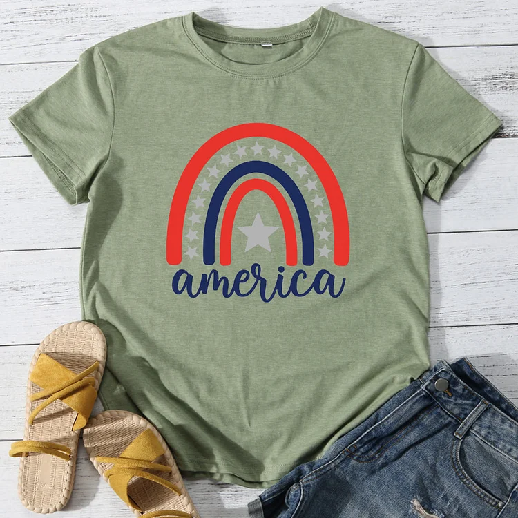 4th of July Rainbow T-shirt Tee-JR00377