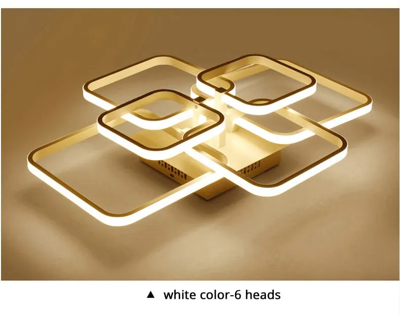 Square Circel Rings Ceiling Lights For Living Room Bedroom Home Modern ...