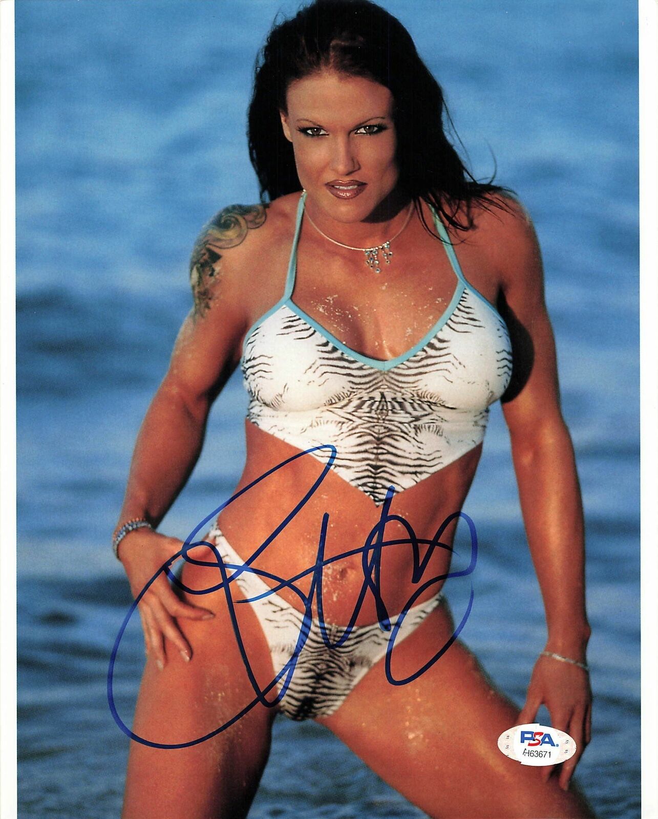 Lita Amy Dumas signed 8x10 Photo Poster painting PSA/DNA COA WWE Autographed Wrestling Sexy