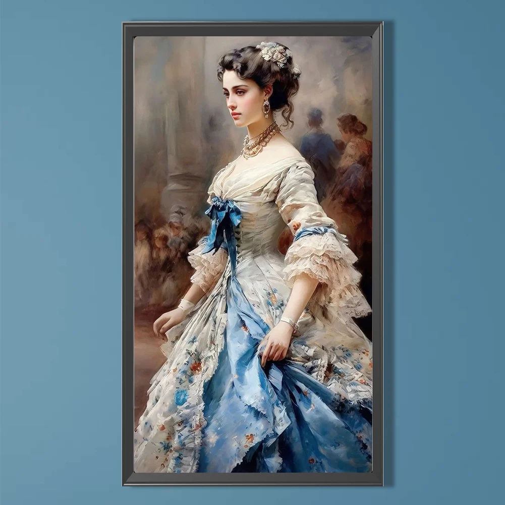Diamond Painting - Full Round Drill - Elegant Lady(Canvas|30*55cm)