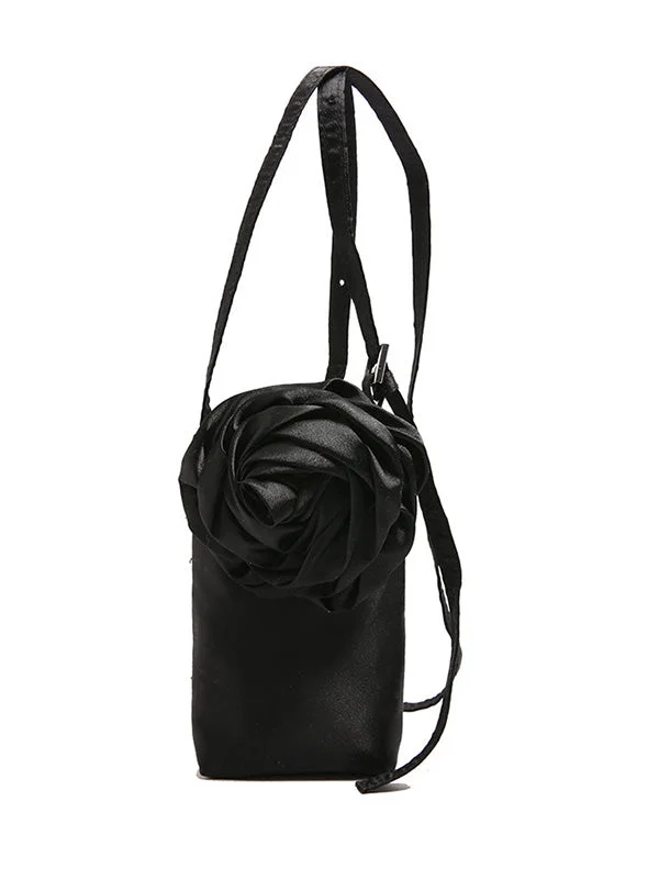 Flower Shape Solid Color Crossbody Bags