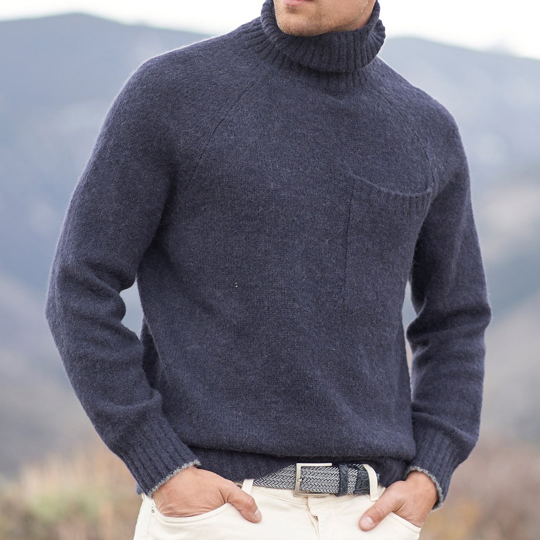 Alpaca Turtleneck Thermal Sweater