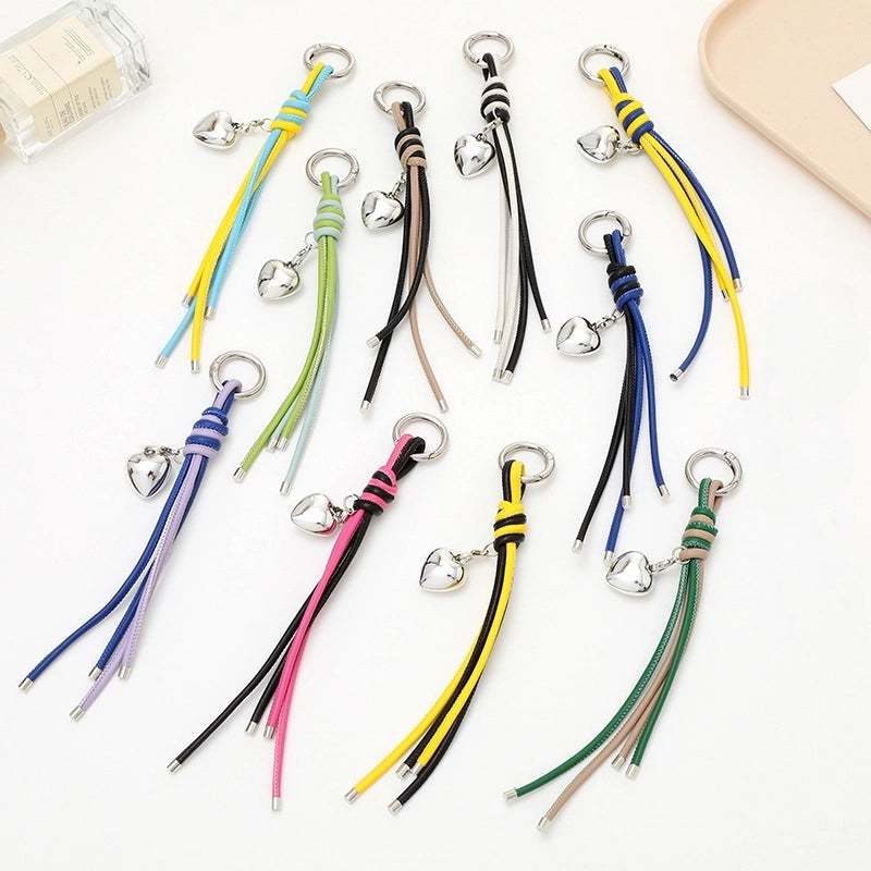 IG Style Color Block Heart Shape Pu Leather Bag Pendant