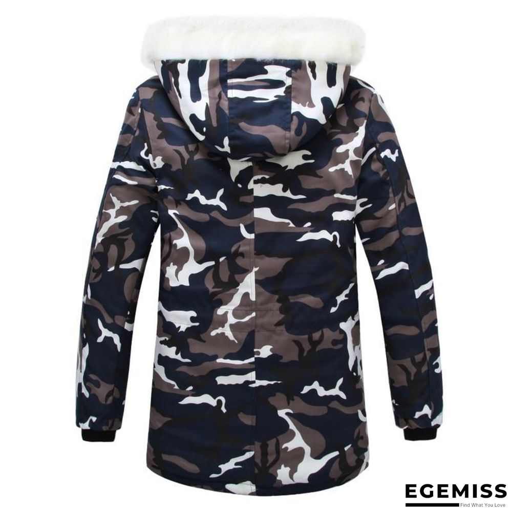 Camouflage Down Parkas Jackets  Men's Parka Hooded Coat Fur Collar Parkas Winter Jacket Military Down Overcoat | EGEMISS