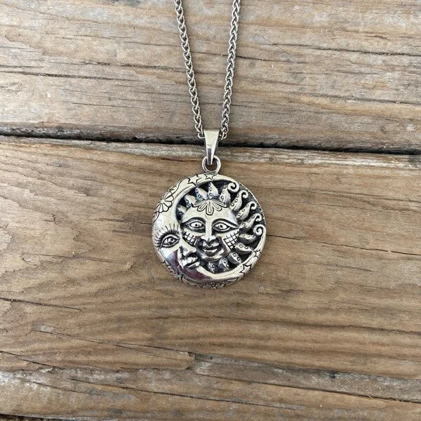 925 Handmade Sun&Moon Necklace