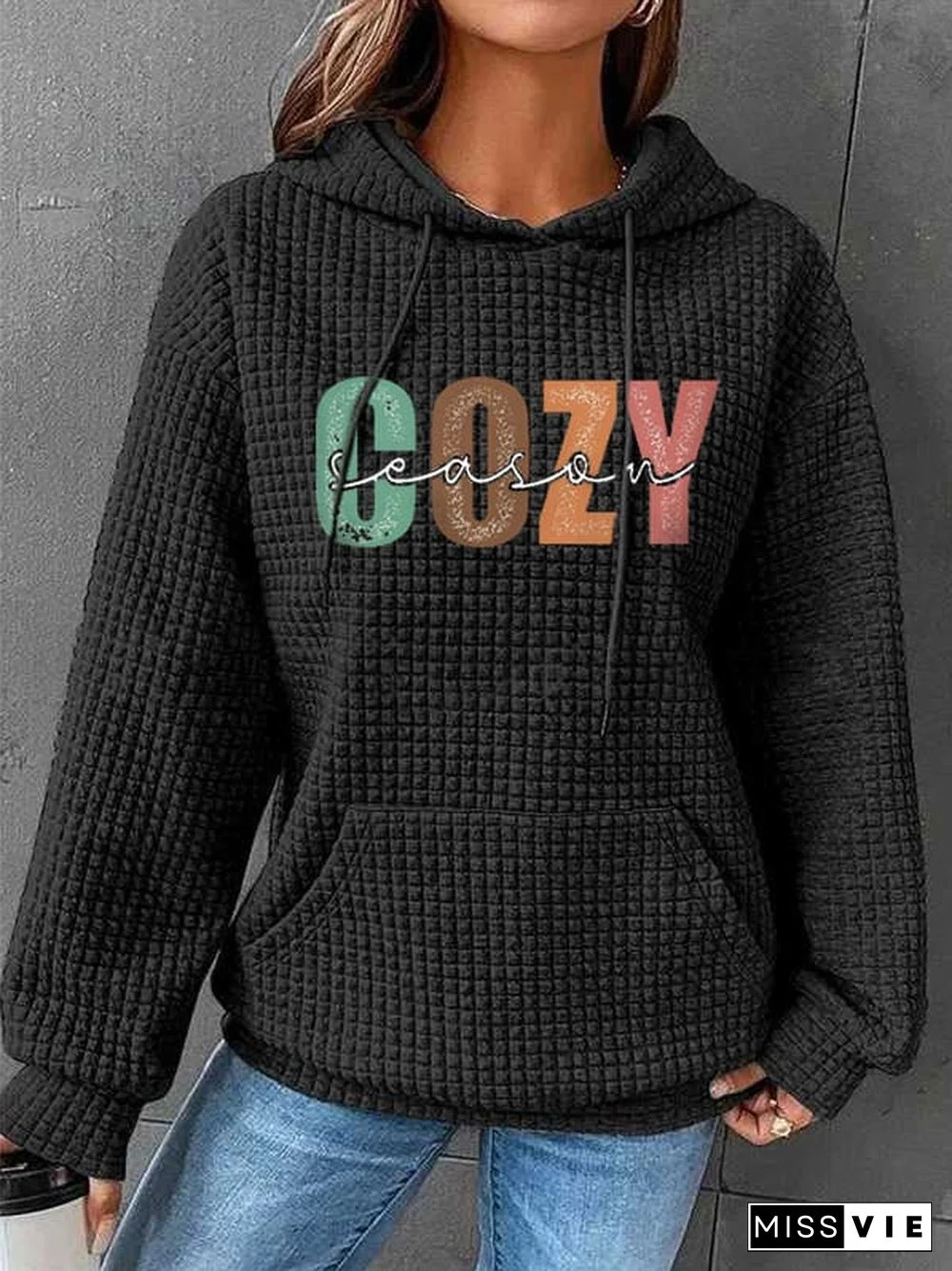 Women's Cozy Season Waffle Sweatshirt