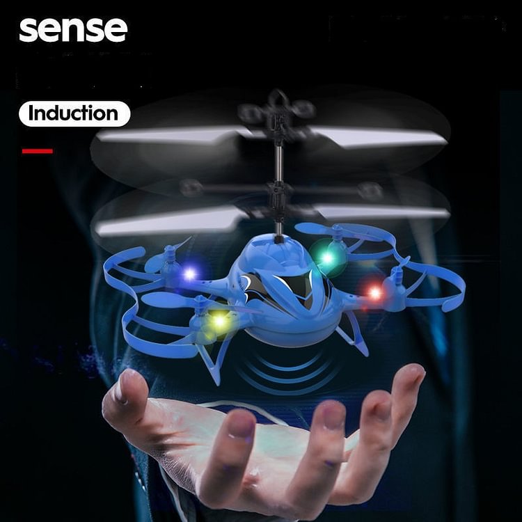 ToyTime Flying Mini Induction aircraft RC Infraed Hand-induction Remote Control Aircraft Helicopter Plastic Flashing Light