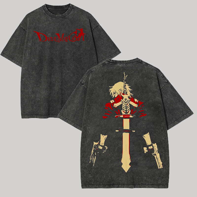 Devil May Cry Printed Unisex Washed T-Shirt