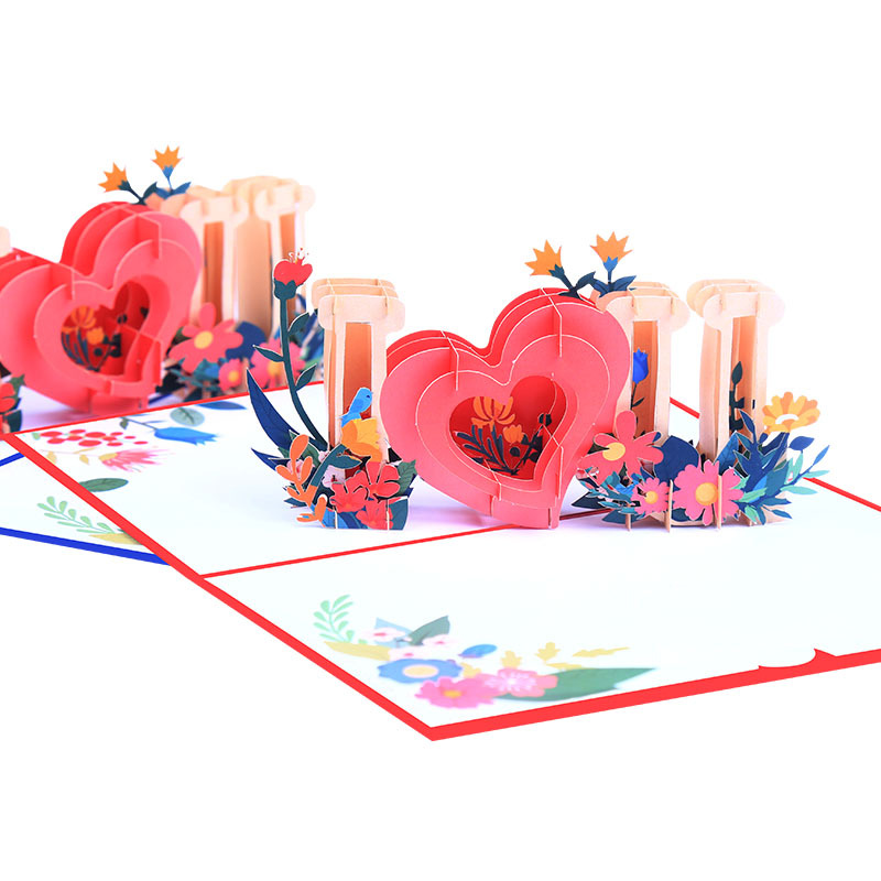 I Love You 3D Greeting Card Creative Valentine's Day Gift Card For Couples-Jessemade AU