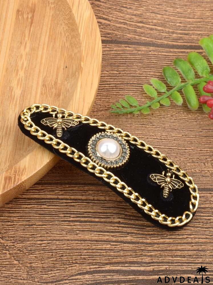 Bee & Chain Decor Hair Clip