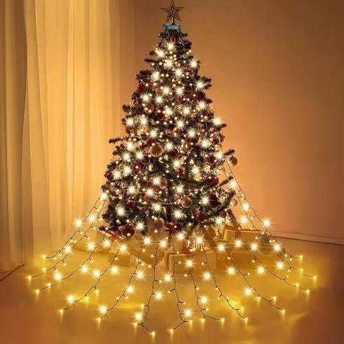 Christmas Tree Lights - Christmas Outdoor Lights with 8 Models & Memory Function & Timer Warmwhite