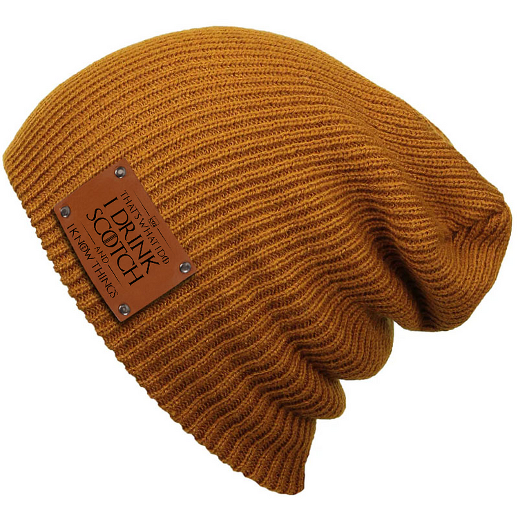 That's What I Do I Drink Scotch And I Know Things Beanie