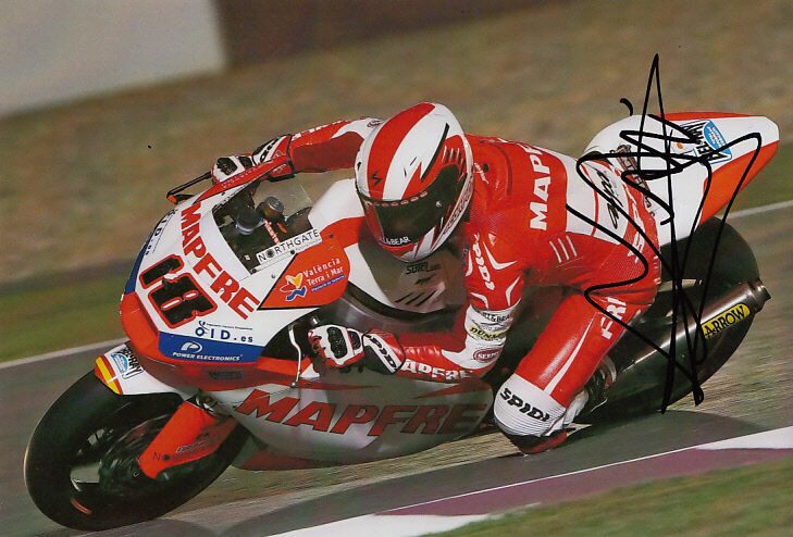 Nicolas Terol Moto2 Hand Signed Suter Photo Poster painting 5x7.5 2013 5.