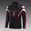 Joyfball 2024/2025 Manchester United Half-Pull Training Suit Black Football Shirt 1:1 Thai Quality