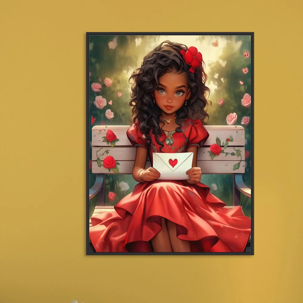 Diamond Painting - Full Round Drill - Kid Sweet Couple(Canvas|30*40cm)