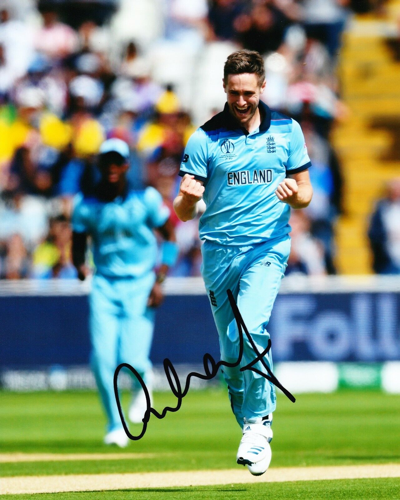 Chris Woakes Signed 10X8 Photo Poster painting 2019 England CRICKET World Cup AFTAL COA (2538)