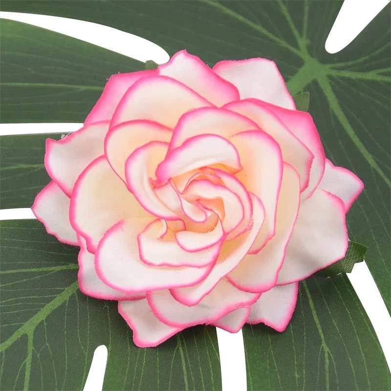 10pcs Large 10cm Artificial Rose Silk Flower Heads For Wedding Decoration DIY Scrapbooking Wreath Gift Box Craft Fake Flowers