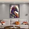 Retro Poster - Dragon Reading A Book-11CT Stamped Cross Stitch 40*60cm(Big Size)