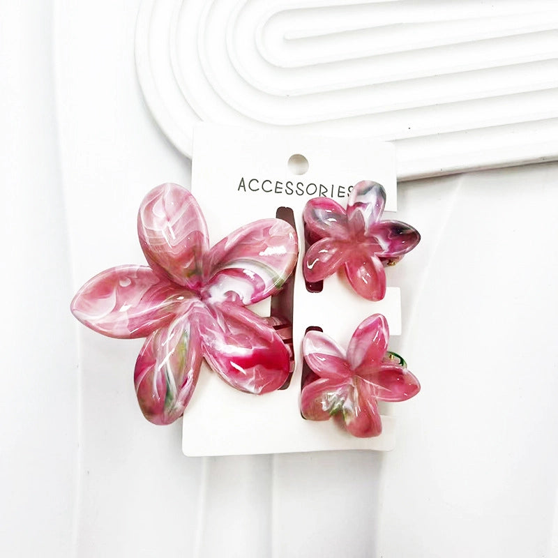 Vacation Modern Style Women’s Flower Resin Hair Claws