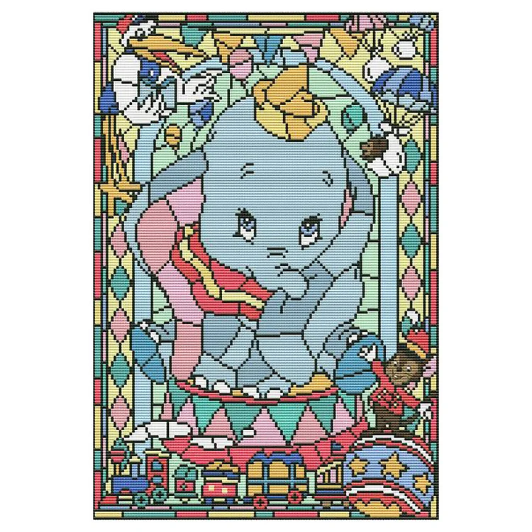 Window Flowers -  Dumbo 11CT Stamped Cross Stitch 30*40CM