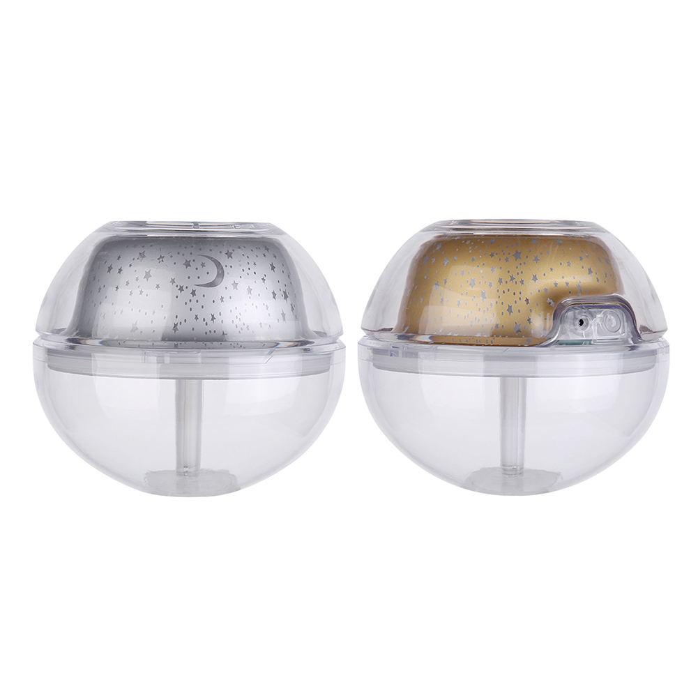 

Crystal Projection Humidifier USB Aroma Night Light Colorful Air Purifier, Silver, 501 Original