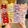 Cute Flower Gauze Plaid Bowknot Hair Bands for Kids